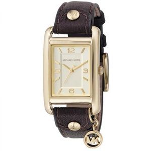 Michael Kors Brown Leather Gold face Watch